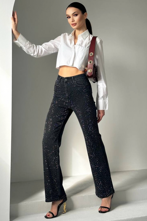 Дънки SEFIRENA BLACK, Цвят: черен, IVET.BG - Твоят онлайн бутик.