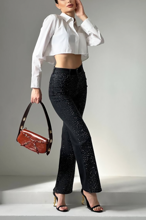 Дънки SEFIRENA BLACK, Цвят: черен, IVET.BG - Твоят онлайн бутик.