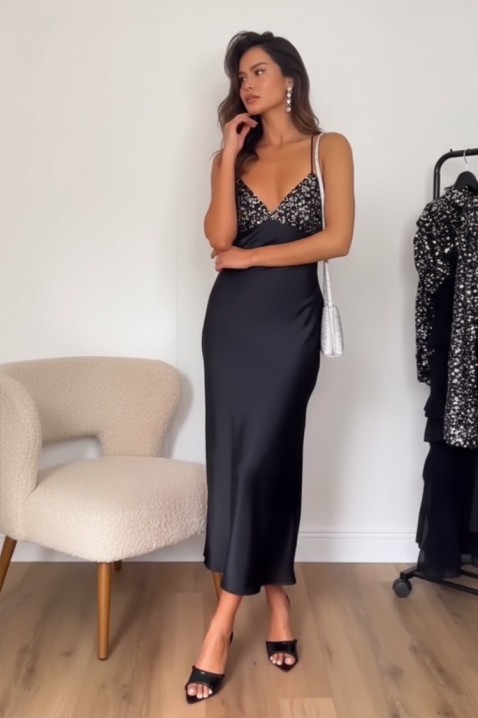 Рокля ZLANERDA, Цвят: черен, IVET.BG - Твоят онлайн бутик.