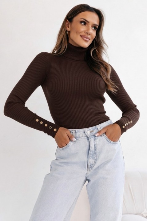 Дамска блуза PEROLTA BROWN, Цвят: кафяв, IVET.BG - Твоят онлайн бутик.