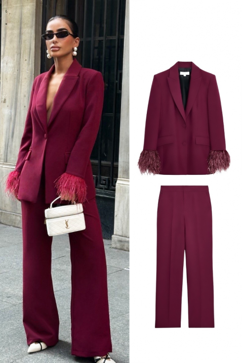 Комплект BROVELDA, Цвят: бордо, IVET.BG - Твоят онлайн бутик.