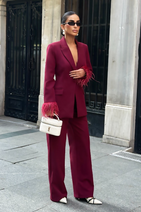 Комплект BROVELDA, Цвят: бордо, IVET.BG - Твоят онлайн бутик.