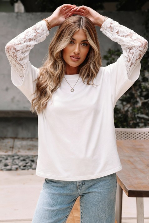 Дамска блуза CALIOPA WHITE, Цвят: бял, IVET.BG - Твоят онлайн бутик.