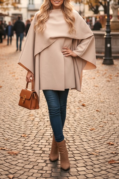 Палто POKRINZA ECRU, Цвят: екрю, IVET.BG - Твоят онлайн бутик.