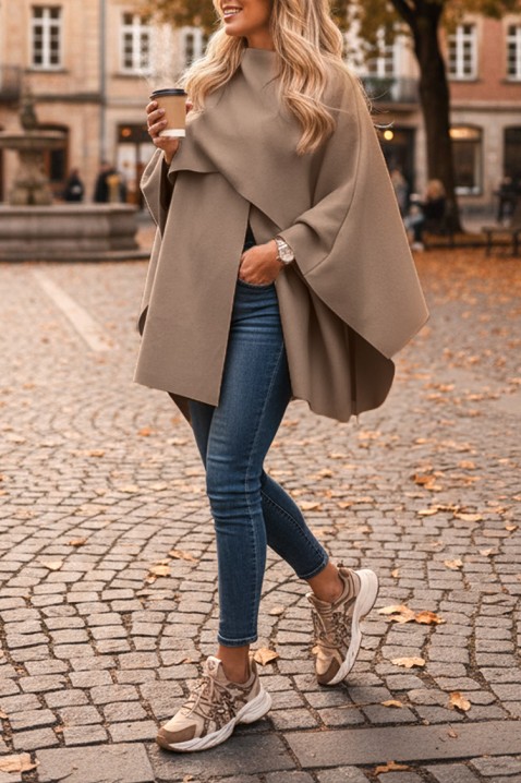 Палто POKRINZA MOCHA, Цвят: мока, IVET.BG - Твоят онлайн бутик.