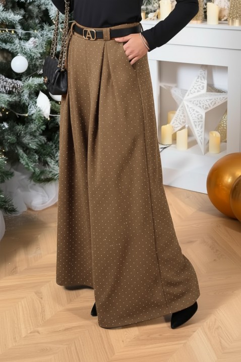 Панталон VALEANA BROWN, Цвят: кафяв, IVET.BG - Твоят онлайн бутик.