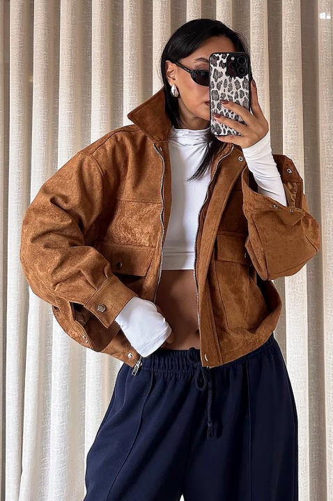 Яке REMZINA CAMEL, Цвят: светлокафяв, IVET.BG - Твоят онлайн бутик.