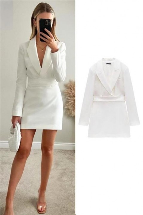 Рокля VRENZALA, Цвят: бял, IVET.BG - Твоят онлайн бутик.