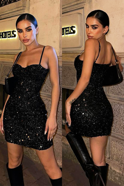 Рокля BRUDILDA BLACK, Цвят: черен, IVET.BG - Твоят онлайн бутик.