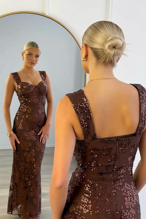 Рокля MILINZONA, Цвят: кафяв, IVET.BG - Твоят онлайн бутик.