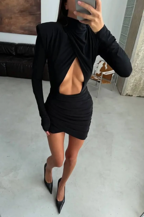 Рокля NRENINZA, Цвят: черен, IVET.BG - Твоят онлайн бутик.