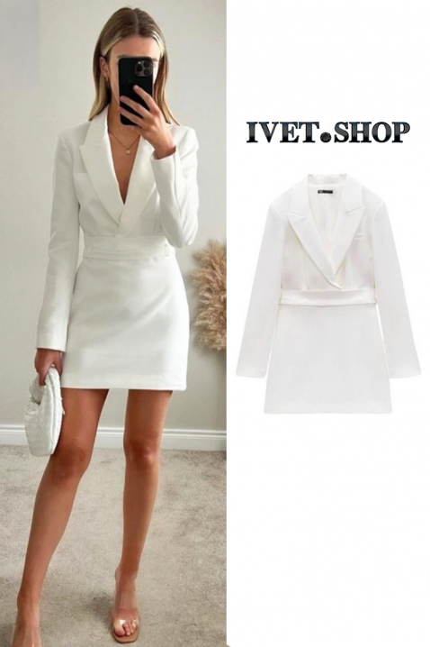 Рокля VRENZALA, Цвят: бял, IVET.BG - Твоят онлайн бутик.