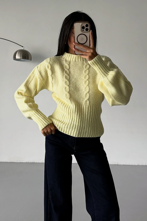 Пуловер BLANDIRA YELLOW, Цвят: жълт, IVET.BG - Твоят онлайн бутик.