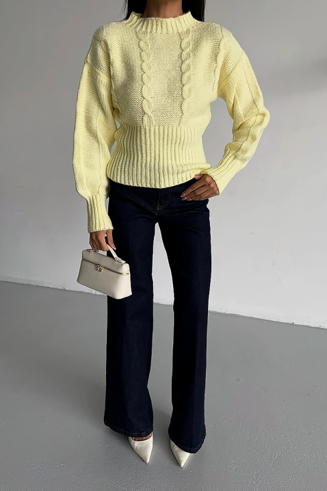 Пуловер BLANDIRA YELLOW, Цвят: жълт, IVET.BG - Твоят онлайн бутик.