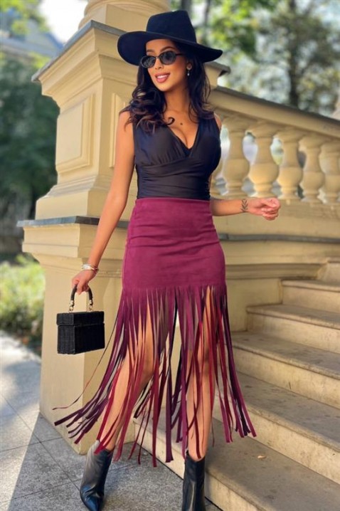 Пола DERMINDA BORDO, Цвят: бордо, IVET.BG - Твоят онлайн бутик.