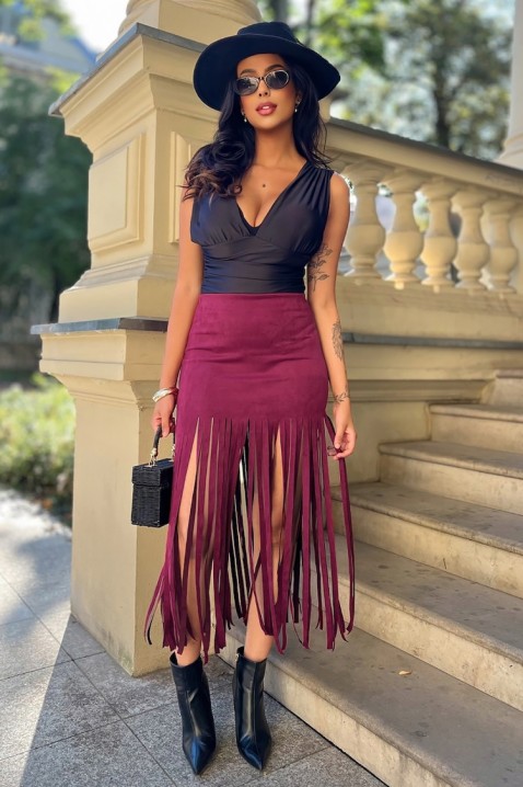 Пола DERMINDA BORDO, Цвят: бордо, IVET.BG - Твоят онлайн бутик.