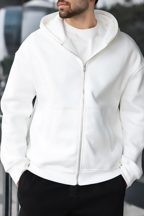 Мъжки суичър VERGERO WHITE, Цвят: бял, IVET.BG - Твоят онлайн бутик.