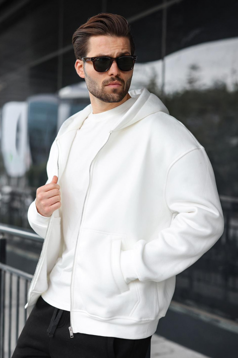 Мъжки суичър VERGERO WHITE, Цвят: бял, IVET.BG - Твоят онлайн бутик.