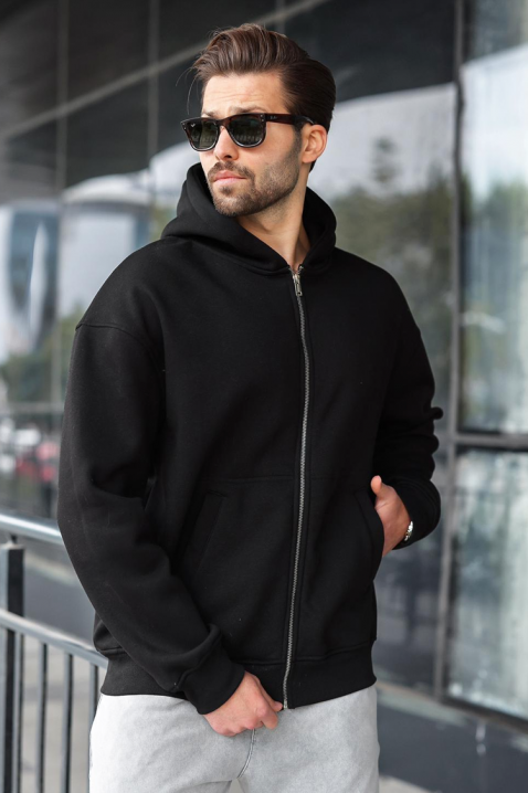 Мъжки суичър VERGERO BLACK, Цвят: черен, IVET.BG - Твоят онлайн бутик.