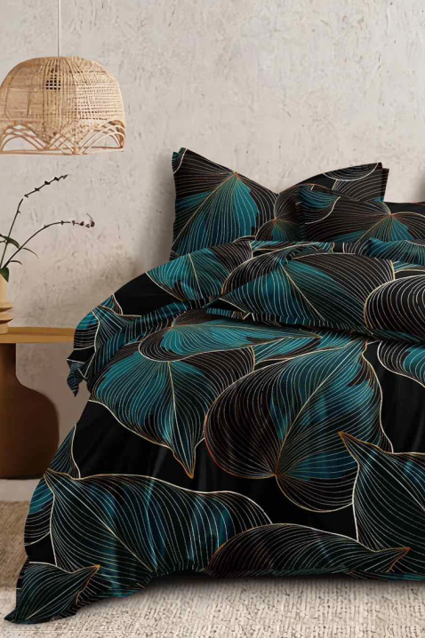 Спален комплект FIOGELDY 200x220 cm памук - 4 части, Цвят: черен, IVET.BG - Твоят онлайн бутик.