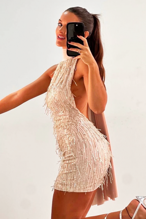 Рокля LEFILDA, Цвят: беж, IVET.BG - Твоят онлайн бутик.