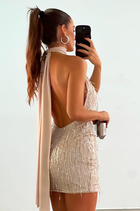 Рокля LEFILDA, Цвят: беж, IVET.BG - Твоят онлайн бутик.