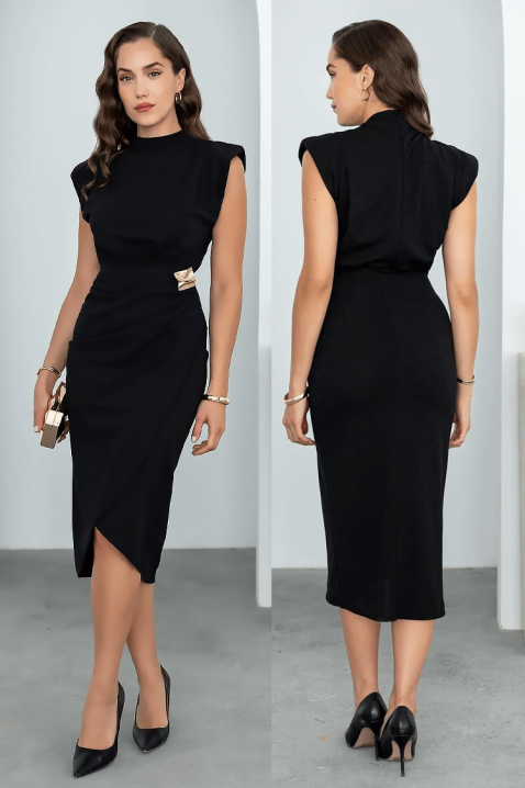 Рокля ATELINDA BLACK, Цвят: черен, IVET.BG - Твоят онлайн бутик.