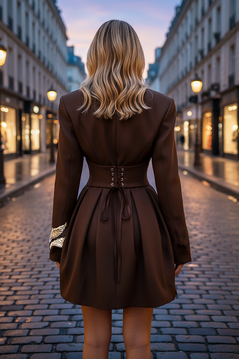 Рокля BLANDENZA BROWN, Цвят: кафяв, IVET.BG - Твоят онлайн бутик.