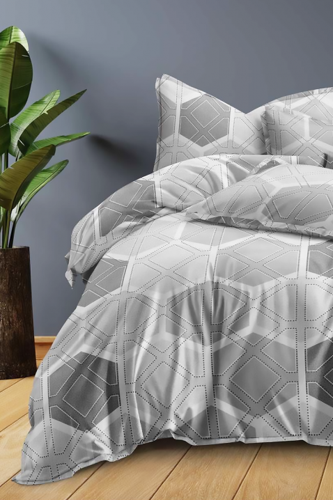 Спален комплект GERDONY 160x200 cm памук - 4 части, Цвят: сив, IVET.BG - Твоят онлайн бутик.