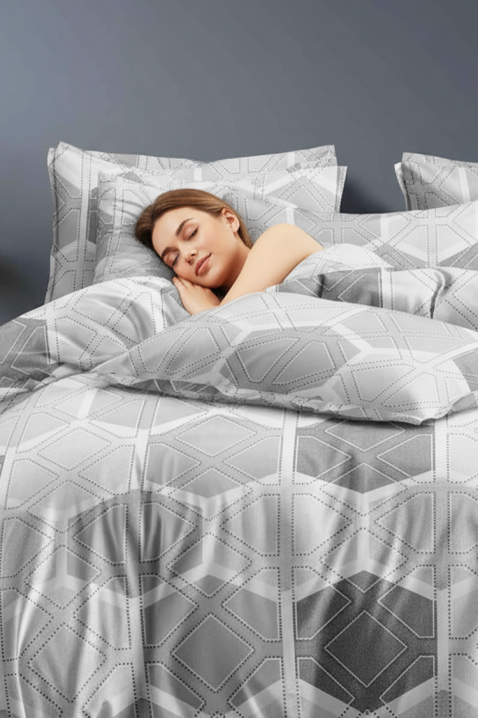 Спален комплект GERDONY 160x200 cm памук - 4 части, Цвят: сив, IVET.BG - Твоят онлайн бутик.