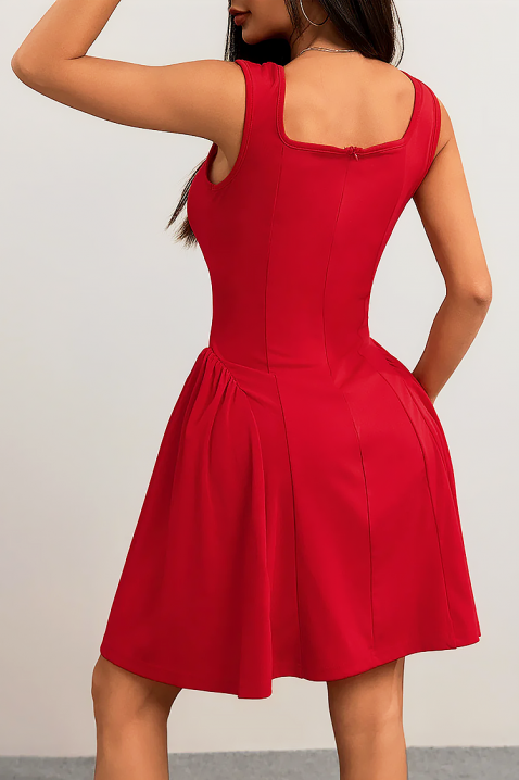 Рокля ERKANZA, Цвят: червен, IVET.BG - Твоят онлайн бутик.