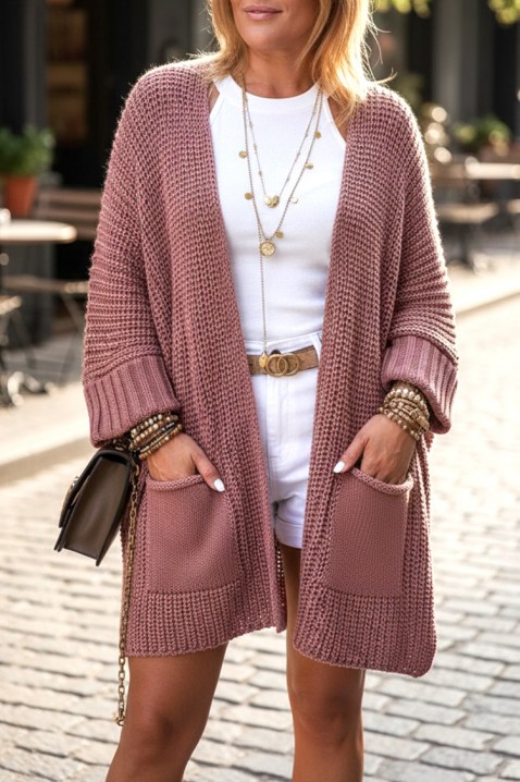 Жилетка GLORDENZA PUDRA, Цвят: пудра, IVET.BG - Твоят онлайн бутик.