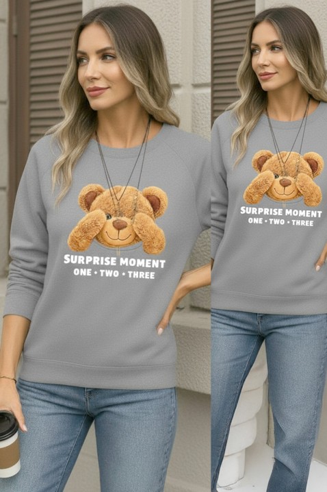 Дамска блуза BRADELZA GREY, Цвят: сив, IVET.BG - Твоят онлайн бутик.