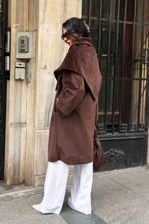 Палто ALSIENA BROWN, Цвят: кафяв, IVET.BG - Твоят онлайн бутик.