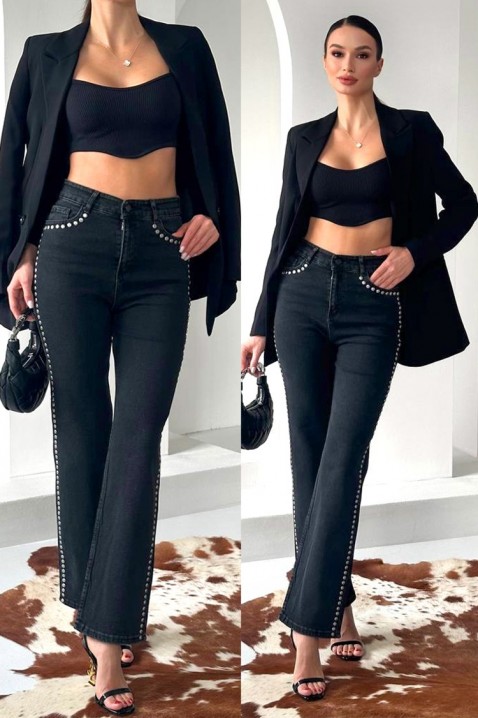 Дънки VRODELDA, Цвят: черен, IVET.BG - Твоят онлайн бутик.