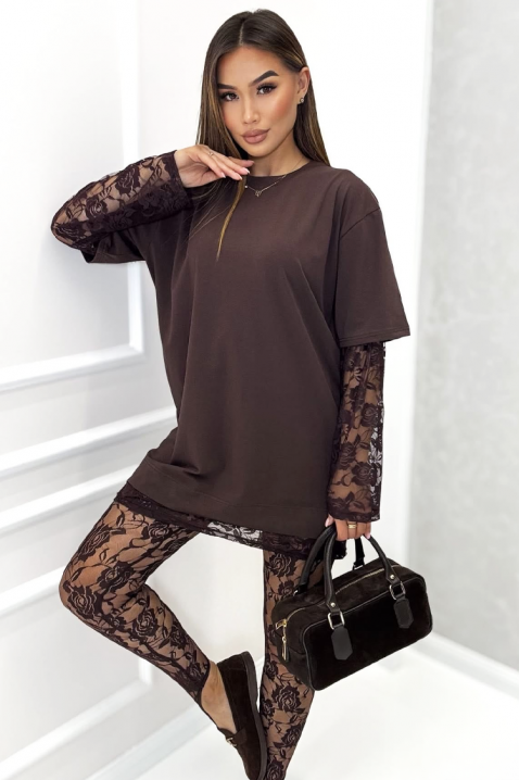 Комплект MARJITA BROWN, Цвят: кафяв, IVET.BG - Твоят онлайн бутик.