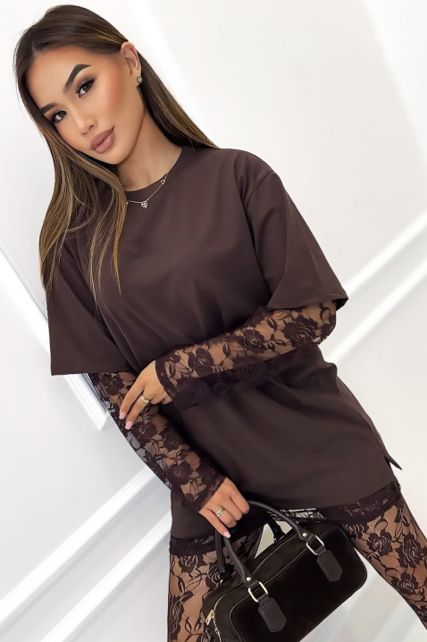 Комплект MARJITA BROWN, Цвят: кафяв, IVET.BG - Твоят онлайн бутик.