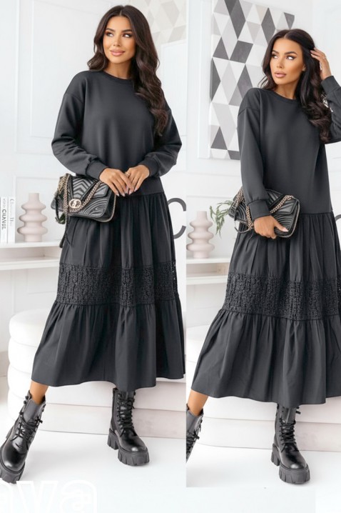 Рокля LELDINA, Цвят: черен, IVET.BG - Твоят онлайн бутик.