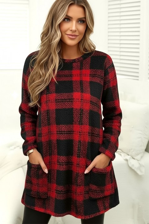 Туника DERVILDA, Цвят: червен, IVET.BG - Твоят онлайн бутик.