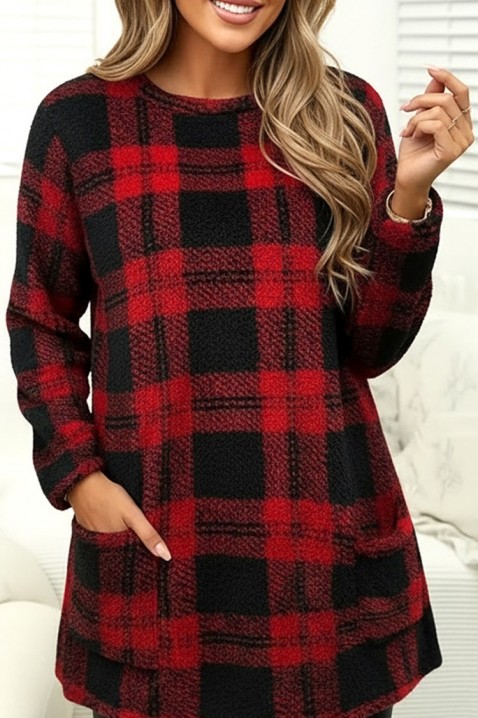 Туника DERVILDA, Цвят: червен, IVET.BG - Твоят онлайн бутик.