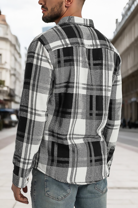 Мъжка риза POLERTO, Цвят: черен, IVET.BG - Твоят онлайн бутик.