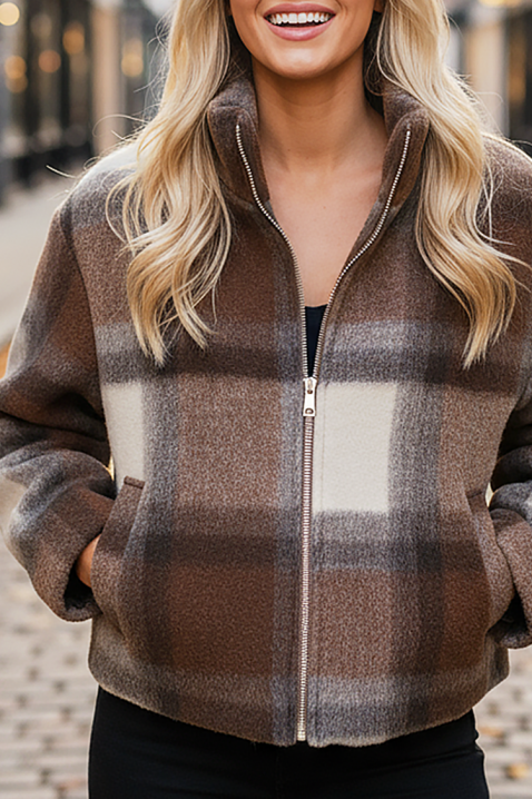 Яке JIONELGA BROWN, Цвят: кафяв, IVET.BG - Твоят онлайн бутик.