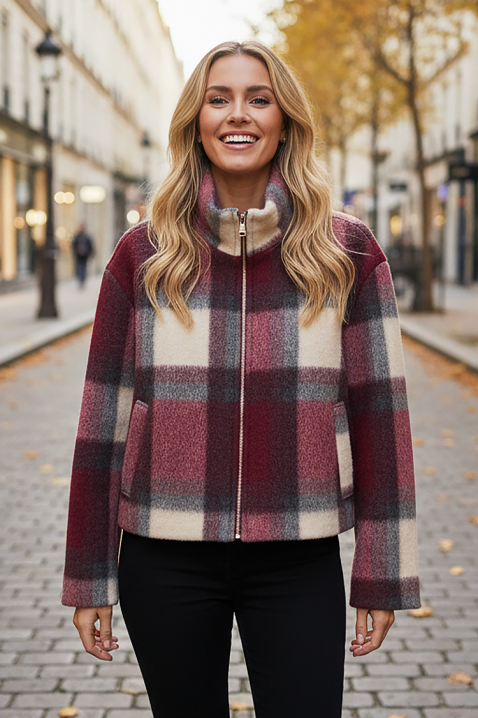 Яке JIONELGA BORDO, Цвят: бордо, IVET.BG - Твоят онлайн бутик.