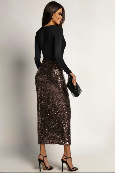 Рокля BLENTISA BROWN, Цвят: кафяв, IVET.BG - Твоят онлайн бутик.