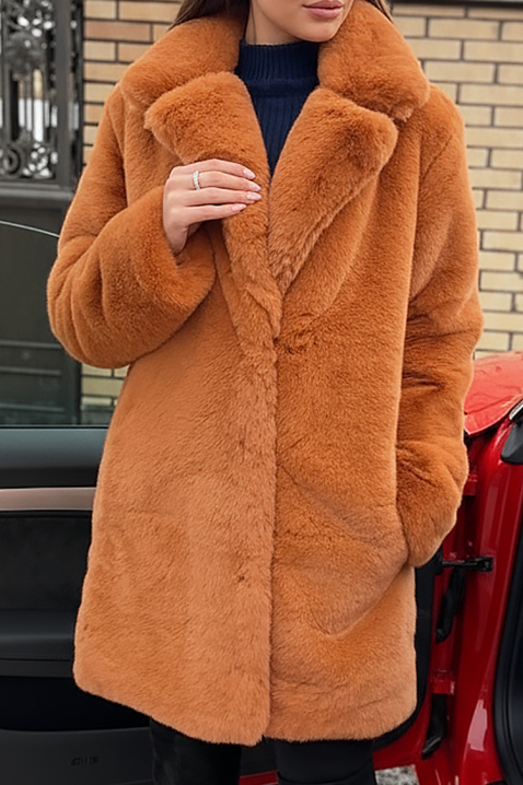 Палто XERFIONA ORANGE, Цвят: оранжев, IVET.BG - Твоят онлайн бутик.