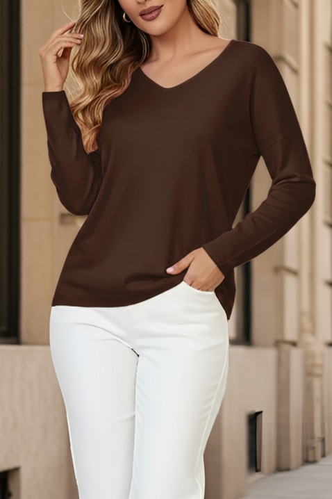 Пуловер VIOPELDA BROWN, Цвят: кафяв, IVET.BG - Твоят онлайн бутик.