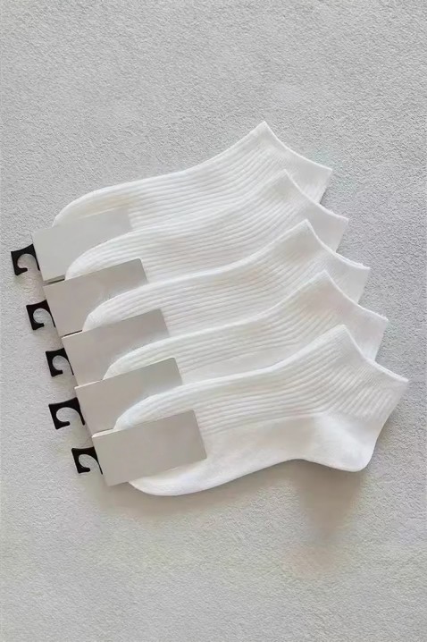 Комплект от 6 броя мъжки чорапи ZIMOLO WHITE, Цвят: бял, IVET.BG - Твоят онлайн бутик.