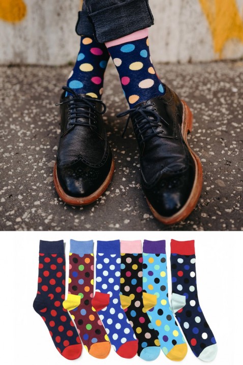 Комплект от 6 броя мъжки чорапи COLORITO, Цвят: многоцветен, IVET.BG - Твоят онлайн бутик.