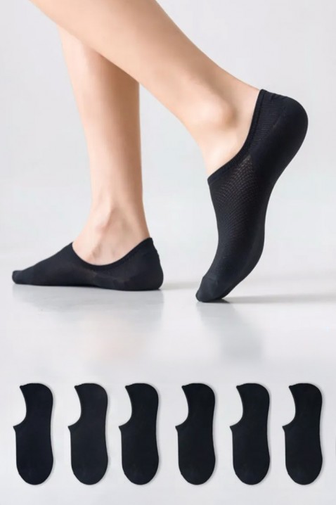 Комплект от 6 броя мъжки чорапи LOFTO, Цвят: черен, IVET.BG - Твоят онлайн бутик.