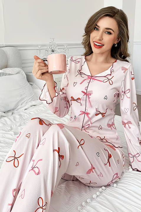 Пижама PLANDELZA, Цвят: пудра, IVET.BG - Твоят онлайн бутик.